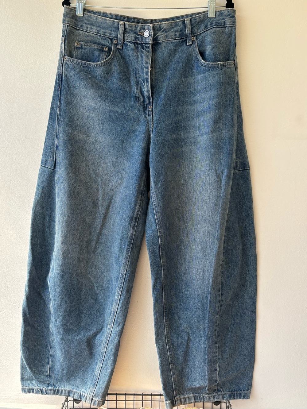 Zara barrel leg denim